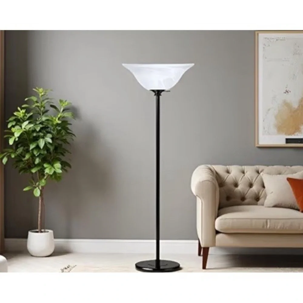 Alabaster Glass Lamp Shade Replacement for Floor Torchiere Lamp New 15.5